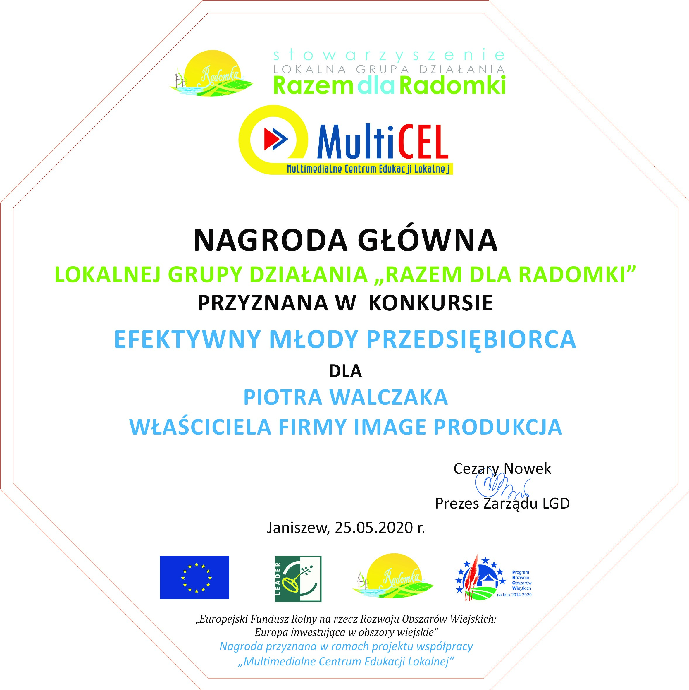 Laureat Piotr Walczak